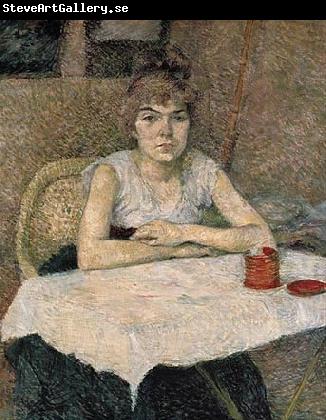 Henri de toulouse-lautrec Young woman at a table